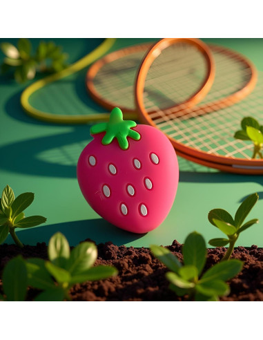 Amortiguador de Vibración para Raqueta de Tenis Seadiquiet Fresa Rosa
