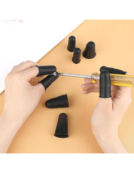 Protectores de Dedos de Silicona Styquenzer - 12 Piezas 3 Tamaños Protectores de Dedos de Silicona Styquenzer - 12 Piezas 3 Tamaños