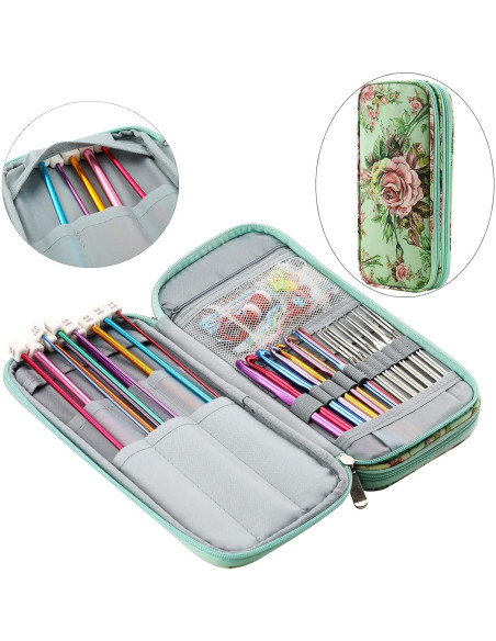 Juego de Ganchillos Tunecinos LOOEN 68pcs Aluminio Multicolor Juego de Ganchillos Tunecinos LOOEN 68pcs Aluminio Multicolor