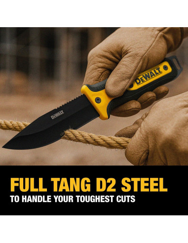 Cuchillo Fijo DEWALT D2 25.4 cm con Funda - Utilitario EDC