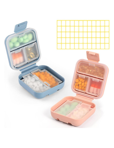 Organizador de Pastillas Dynippy 2 Pack Portátil 5 Compartimentos Organizador de Pastillas Dynippy 2 Pack Portátil 5 Compartimentos