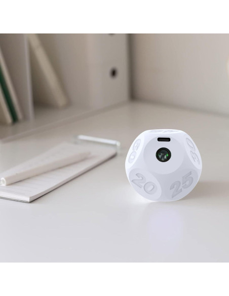 Temporizador de Cocina BEBESIRI Cubo Recargable 60 Minutos Blanco