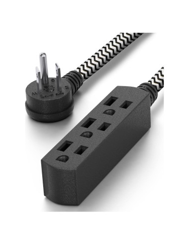 Cable de Extensión PLUGTUL 2.44m 3 Salidas 16 AWG Negro