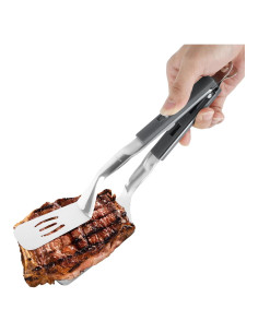 Espátula Pinzas Anticalor NQEUEPN 29.46 cm Acero Inoxidable