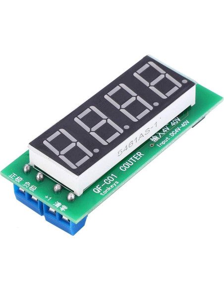 Módulo Contador Digital Garosa QF-C04 DC 4-40V 4 Dígitos Módulo Contador Digital Garosa QF-C04 DC 4-40V 4 Dígitos