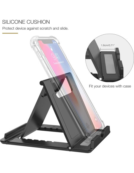 Soporte Plegable para Teléfono/Tableta MoKo Negro Grande Soporte Plegable para Teléfono/Tableta MoKo Negro Grande