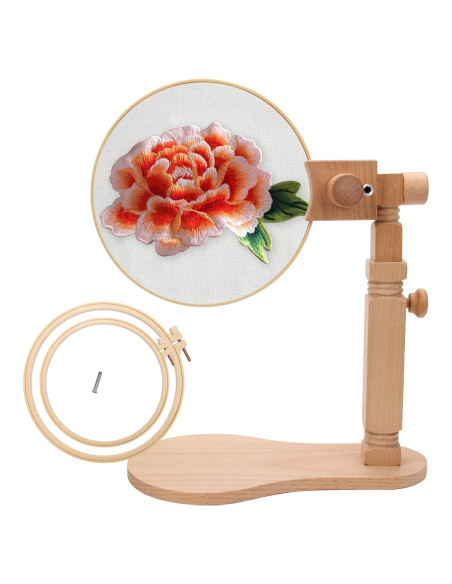 Soporte de Bordado Ajustable Pletpet con 2 Aros 20 cm y 16.5 cm Soporte de Bordado Ajustable Pletpet con 2 Aros 20 cm y 16.5 cm