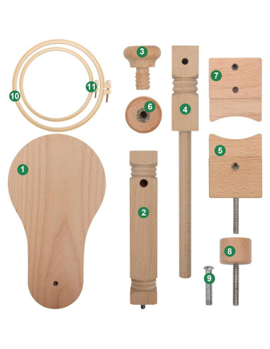 Soporte de Bordado Ajustable Pletpet con 2 Aros 20 cm y 16.5 cm