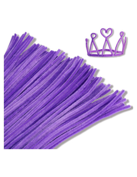Limpiapipas Chenille Giwrmu 100 Piezas Púrpura para Manualidades Limpiapipas Chenille Giwrmu 100 Piezas Púrpura para Manualidades