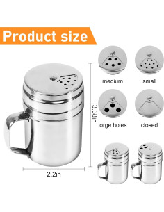 Juego de 3 Tamizadores de Especias Dualshine con Mango de Acero Inoxidable 2