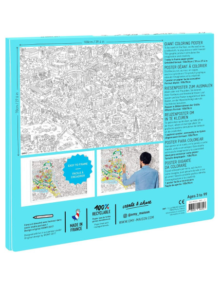 Póster para Colorear Omy Gigante Los Ángeles 101.6x71.1cm Póster para Colorear Omy Gigante Los Ángeles 101.6x71.1cm