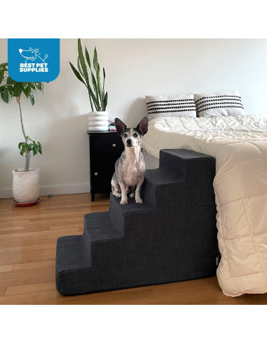 Escalera para Perros Pequeños y Gatos Mejores Suministros 5 Escalones