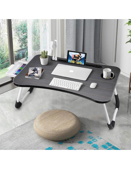 Mesa Plegable para Laptop Slendor 60x39.4cm con USB y Cajón Mesa Plegable para Laptop Slendor 60x39.4cm con USB y Cajón