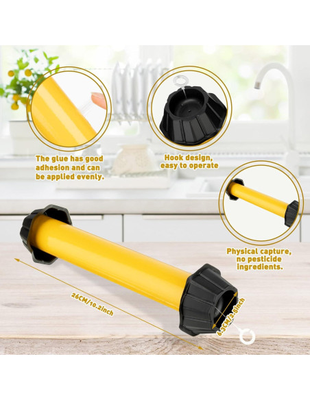 Trampas para Moscas Qualirey Amarillo 8 Pzs 25.4x6.35 cm Trampas para Moscas Qualirey Amarillo 8 Pzs 25.4x6.35 cm