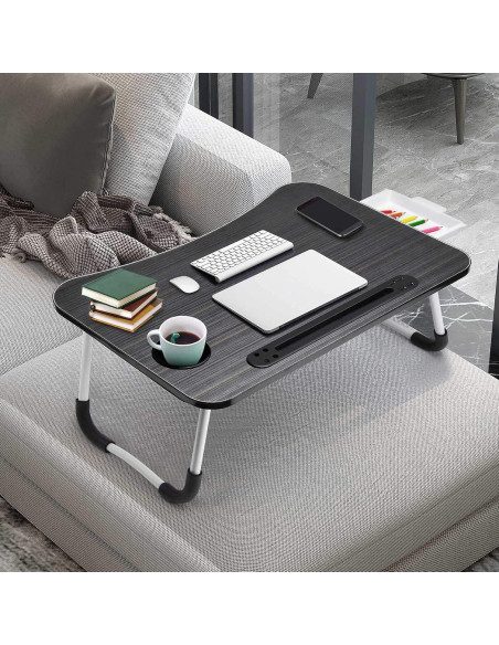 Mesa Plegable para Laptop Slendor 60x39.4cm con USB y Cajón Mesa Plegable para Laptop Slendor 60x39.4cm con USB y Cajón