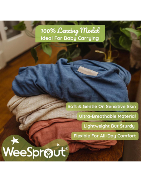 Fular Portabebés WeeSprout Dotted Blush - Lenzing Modal Suave Fular Portabebés WeeSprout Dotted Blush - Lenzing Modal Suave