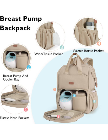 Mochila para Pañales Mommore con Funda para Laptop 15.6" Mochila para Pañales Mommore con Funda para Laptop 15.6"