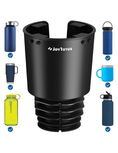 Expansor de Portavasos JOYTUTUS para Coche Negro 1 Pieza