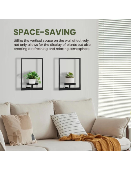 Soporte de Planta de Pared Storenization - Juego de 2 Metal 15.7cm Soporte de Planta de Pared Storenization - Juego de 2 Metal 15.7cm