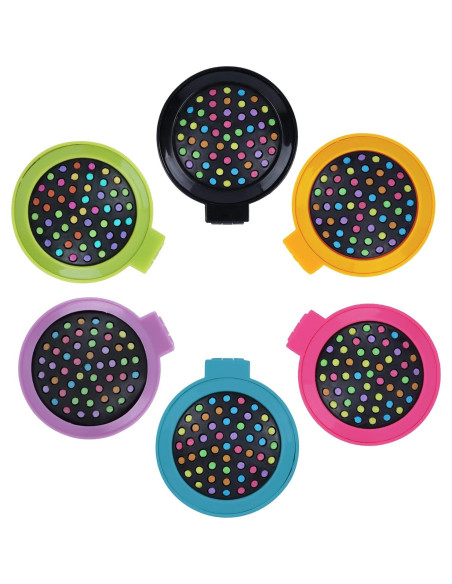Juego de 6 Cepillos de Pelo Plegables con Espejo - Casa de Linternas Juego de 6 Cepillos de Pelo Plegables con Espejo - Casa de Linternas
