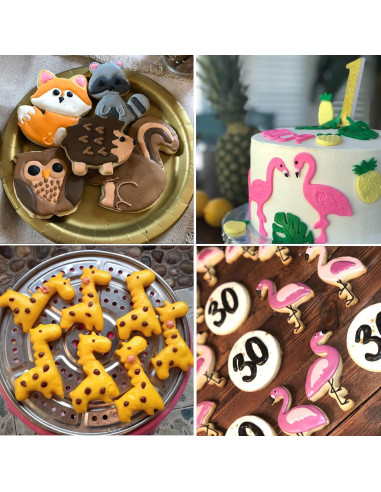 Juego de Cortadores de Galletas de Animales FACATH - 12 Piezas