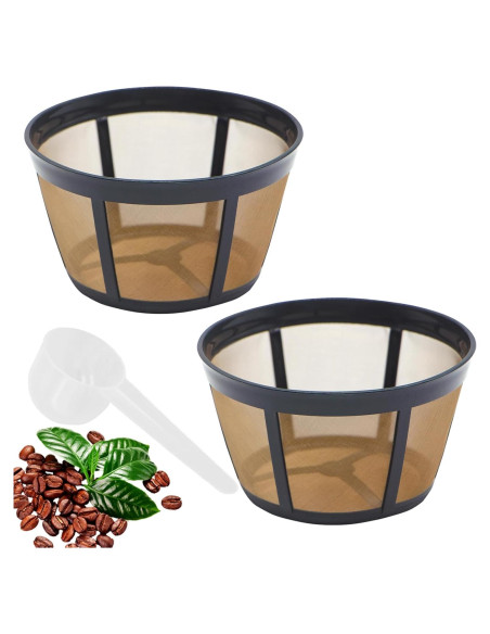 Paquete de 2 Filtros de Café Reutilizables Aolleteau para BUNN Paquete de 2 Filtros de Café Reutilizables Aolleteau para BUNN