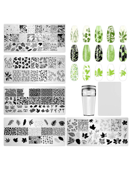 Kit de Estampado de Uñas JCAKES 5 Piezas Hoja de Arce Kit de Estampado de Uñas JCAKES 5 Piezas Hoja de Arce