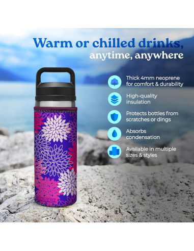 Portabotellas de Agua Koverz Grande 24-30oz Neopreno Tres Chic