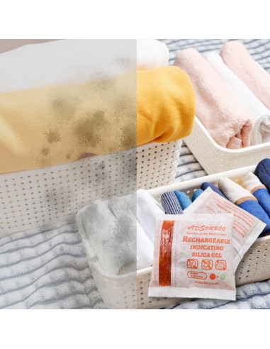 Paquetes de Gel de Sílice Adsorbco 500g - 4 Unidades Recargables