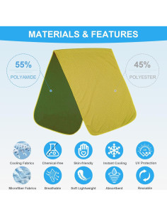 Toallas de Enfriamiento U-pick 4 Unidades Microfibra 101.6x30.5cm 2