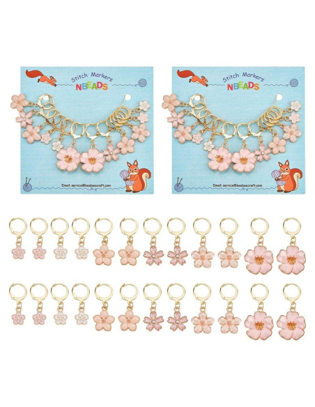 Marcadores de Puntos de Tejer NBEADS 24 Pcs 6 Estilos Marcadores de Puntos de Tejer NBEADS 24 Pcs 6 Estilos