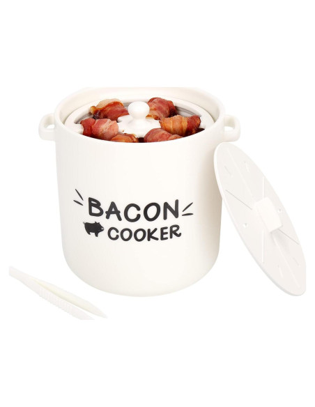 Cocinero de tocino de cerámica SOLIGT para microondas 1.47 kg Cocinero de tocino de cerámica SOLIGT para microondas 1.47 kg