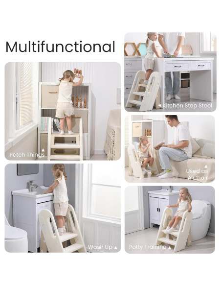 Escalera Plegable para Niños Hoopyosms 30.48 cm Antideslizante Escalera Plegable para Niños Hoopyosms 30.48 cm Antideslizante