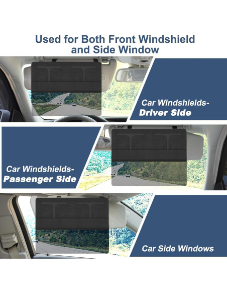 Extensor de Visera de Sol NAZZO para Coche Negro Antirreflejo Extensor de Visera de Sol NAZZO para Coche Negro Antirreflejo
