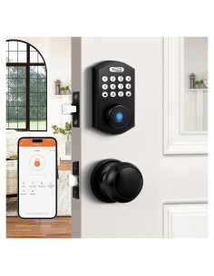 Cerradura Inteligente Probrico Sin Llave con Pomo Negro