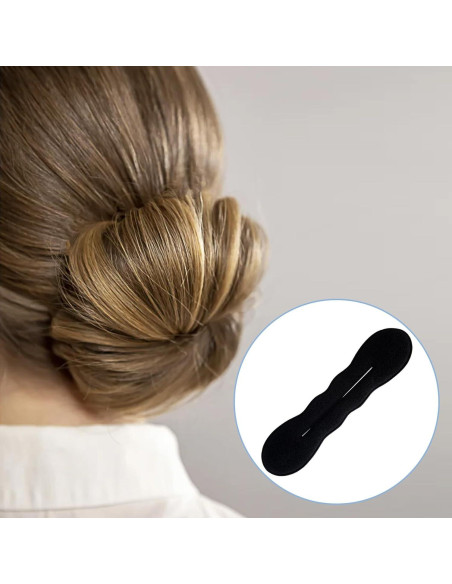 Hacedores de Moño de Esponja YALOJE 4pcs Negro 2 Tamaños Hacedores de Moño de Esponja YALOJE 4pcs Negro 2 Tamaños
