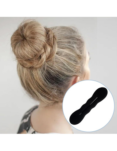 Hacedores de Moño de Esponja YALOJE 4pcs Negro 2 Tamaños