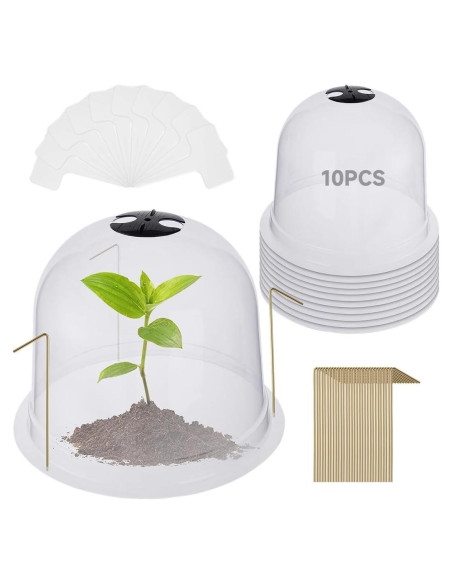 Homaisson 10PCS Protectores de Plantas Reutilizables con Ventilación Homaisson 10PCS Protectores de Plantas Reutilizables con Ventilación