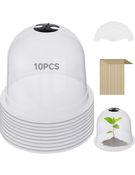 Homaisson 10PCS Protectores de Plantas Reutilizables con Ventilación Homaisson 10PCS Protectores de Plantas Reutilizables con Ventilación