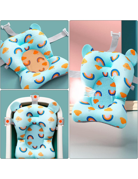 Almohadilla de Baño para Bebé Sling Nube Azul 55x42cm Almohadilla de Baño para Bebé Sling Nube Azul 55x42cm