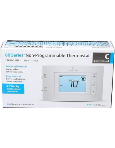 Termostato Digital No Programable Emerson 1F83C-11NP Blanco