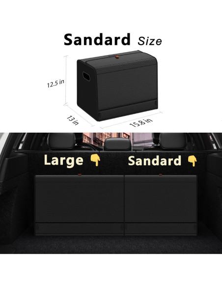 Organizador de Maletero GMQ Plegable 40.1x33x31.8cm Negro Organizador de Maletero GMQ Plegable 40.1x33x31.8cm Negro