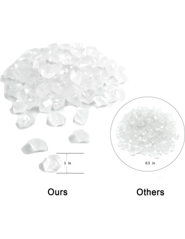 Piedras Brillantes Verde 1" - 450 Pcs Acrílicas para Jardín