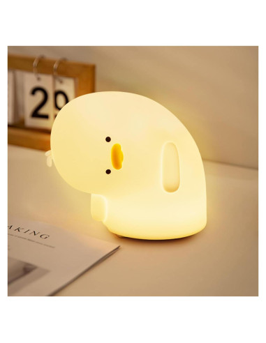Luz Nocturna de Silicona Etlephe Why Duck Blanca Recargable