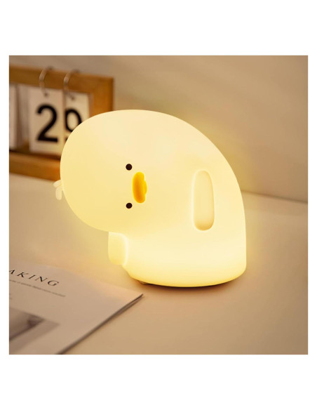 Luz Nocturna de Silicona Etlephe Why Duck Blanca Recargable Luz Nocturna de Silicona Etlephe Why Duck Blanca Recargable