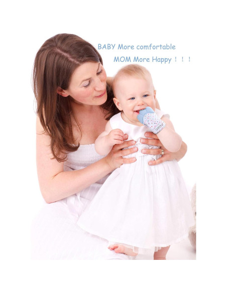 Mitón de Dentición Giftty Azul - Teether Suave para Bebé 0-6 Meses Mitón de Dentición Giftty Azul - Teether Suave para Bebé 0-6 Meses