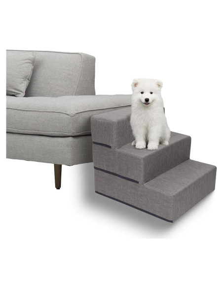 Escalera de Espuma para Mascotas Elevon 3 Niveles Gris Escalera de Espuma para Mascotas Elevon 3 Niveles Gris