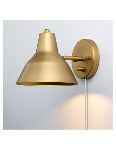 Aplique de pared Yosoan regulable en bronce, luz moderna 23.5 cm