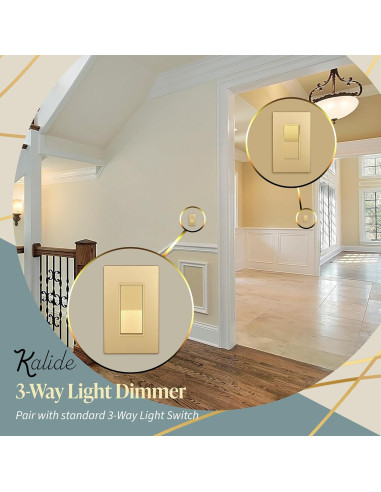 Interruptor Regulador de Luz LED Top Greener Kalide Dorado 300W