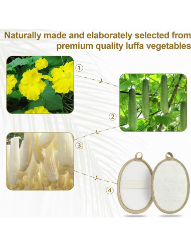 Esponja Exfoliante de Lufa Natural CrazyTerra - Paquete de 2